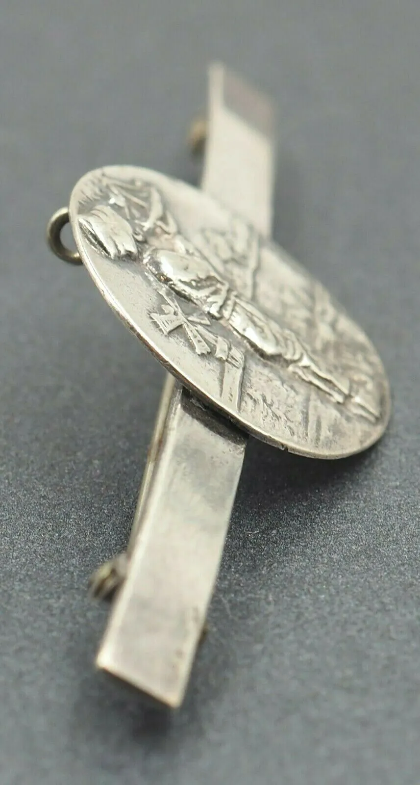 Sterling Silver "Boy with a Boat" Vintage Brooch