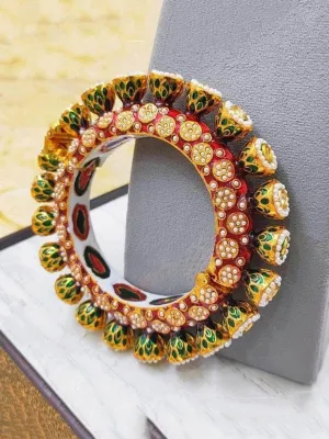 Stone Studded Classic Meenakari Bangle