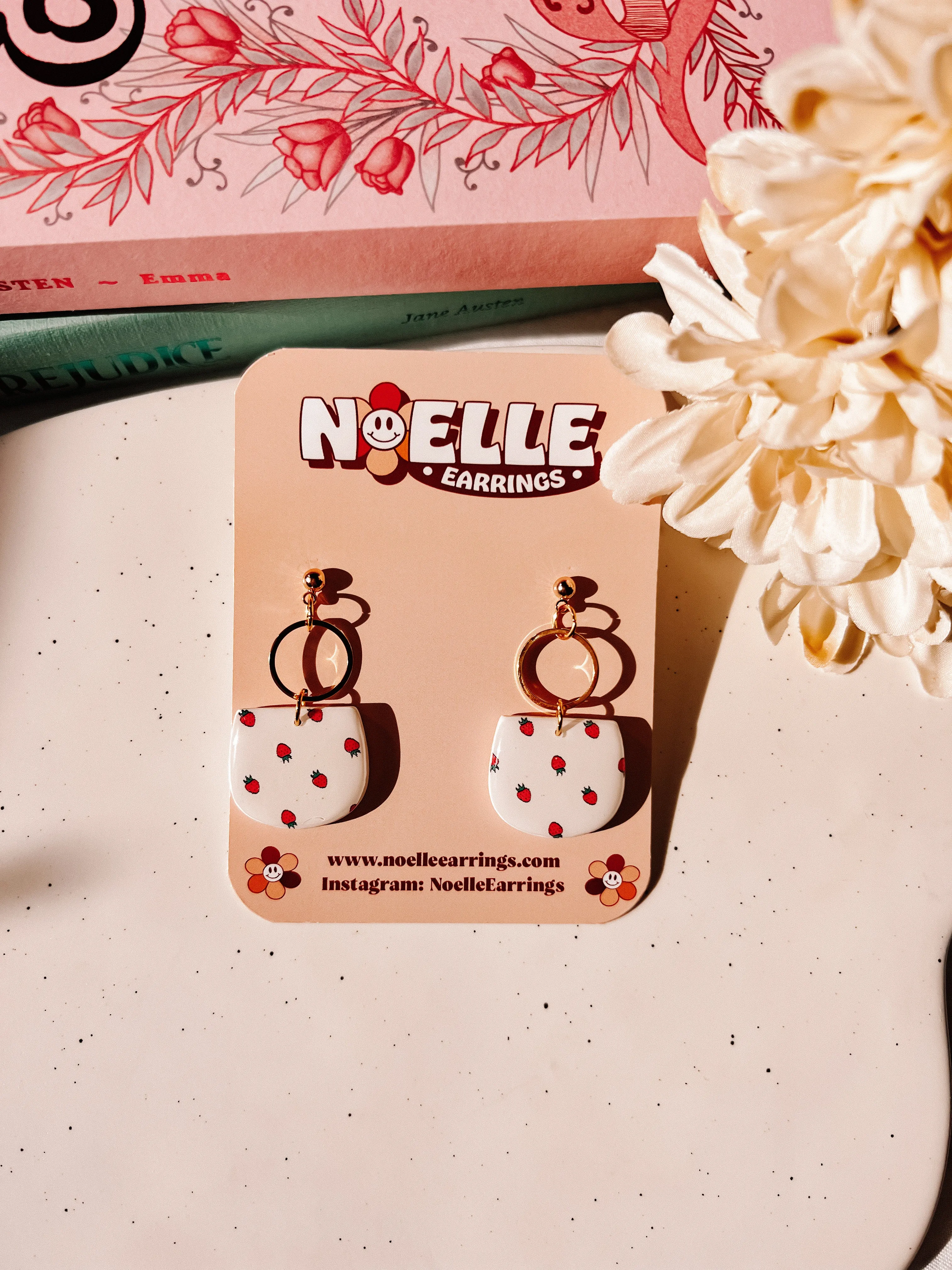 Strawberry Patterned Dangles