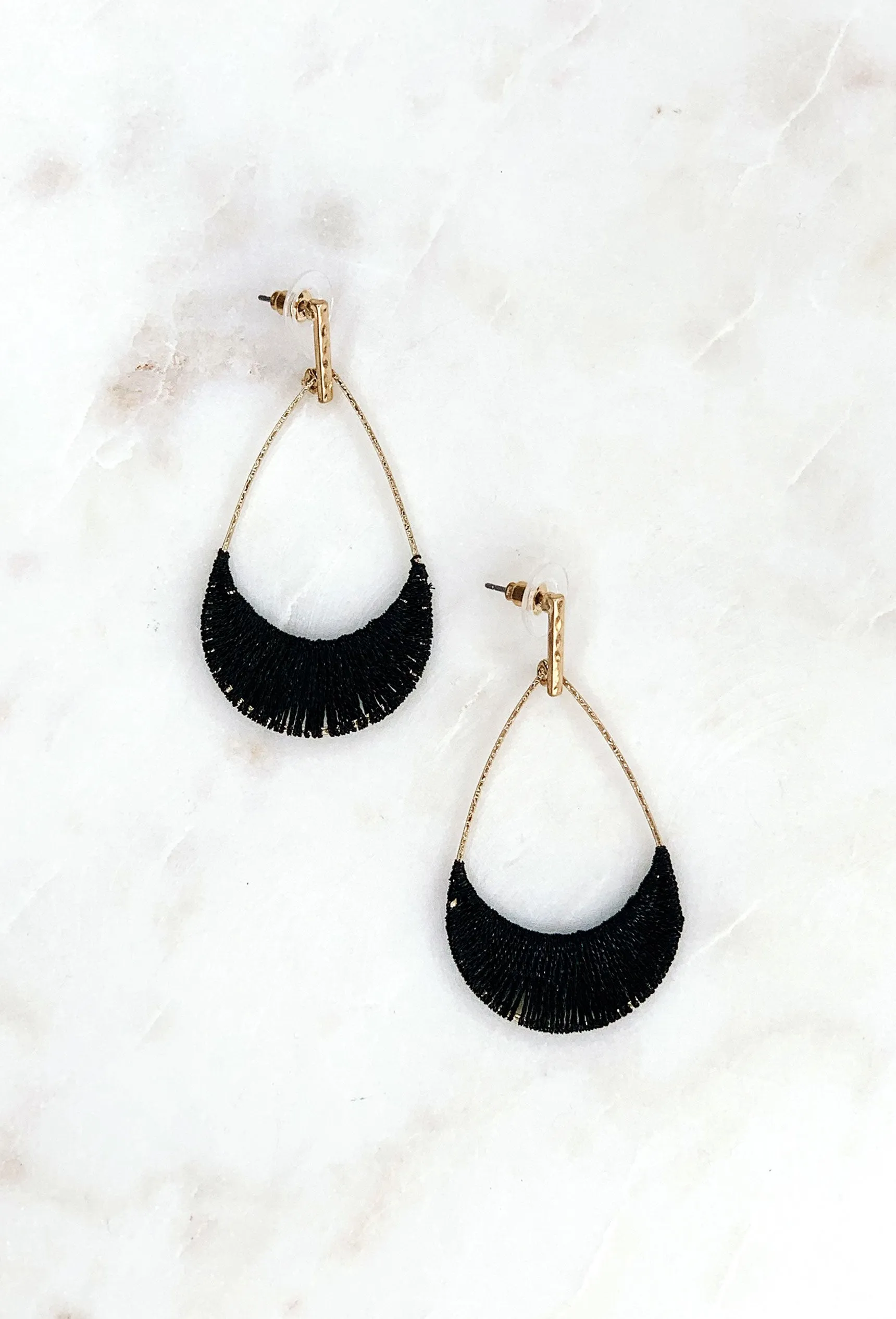 Tearney Earrings in Black