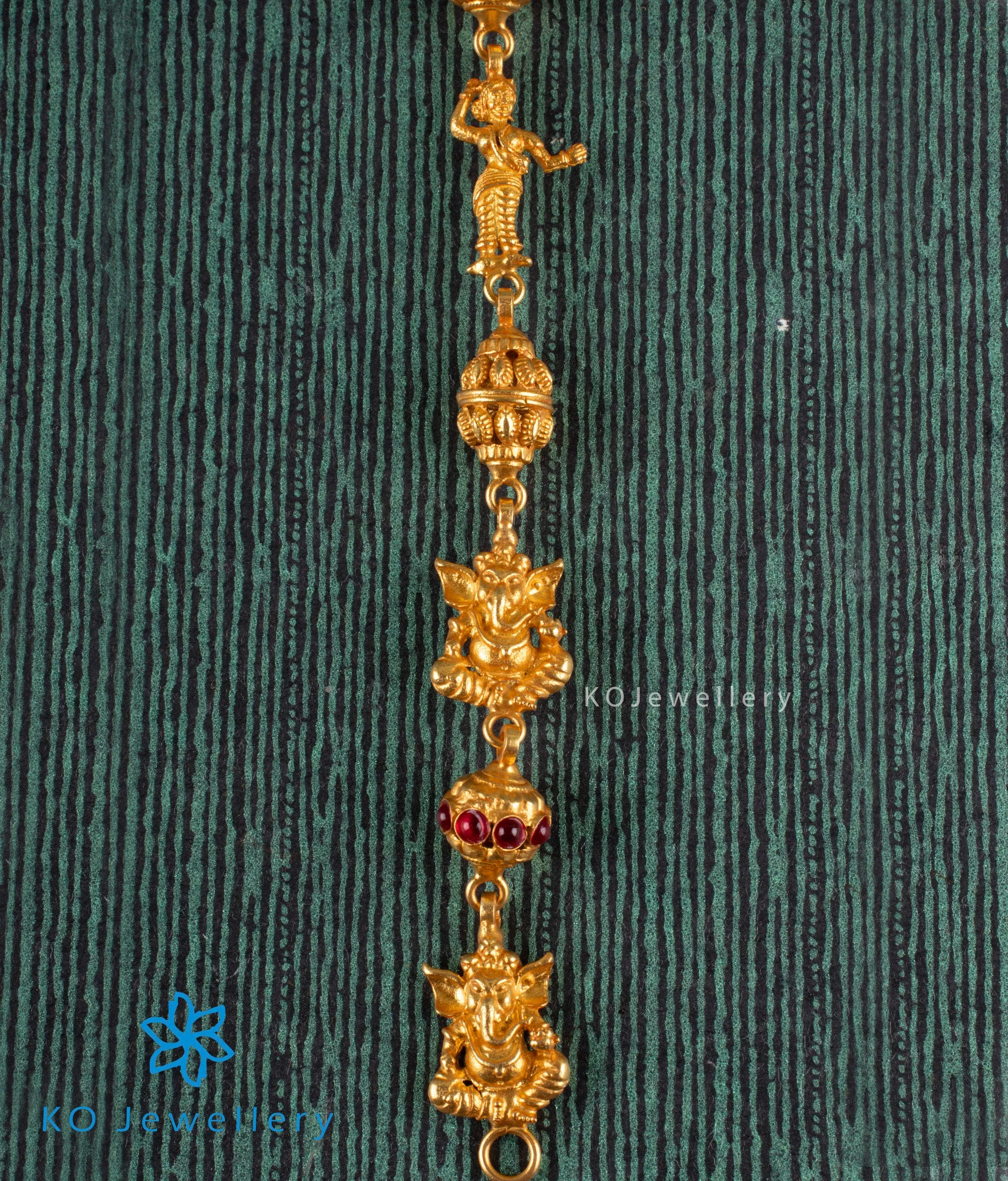 The Atharva Silver Ganesha Kemp Chain