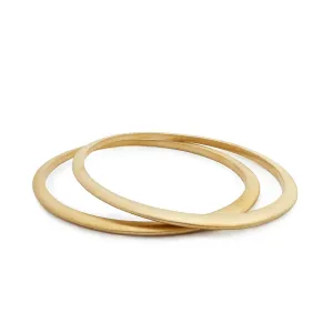 Thin Luna Creciente Bangle - Bronze