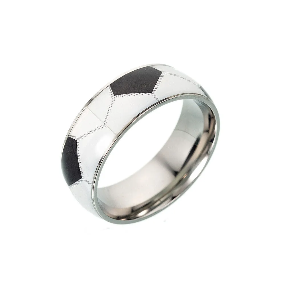 Titanium Steel Sports Ring Collection - Men's Wholesale Jewelry