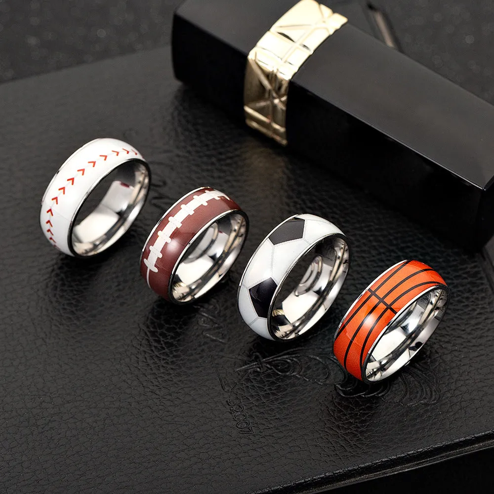 Titanium Steel Sports Ring Collection - Men's Wholesale Jewelry