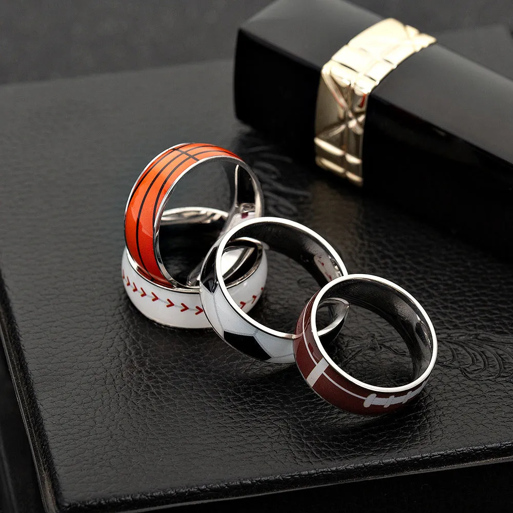 Titanium Steel Sports Ring Collection - Men's Wholesale Jewelry