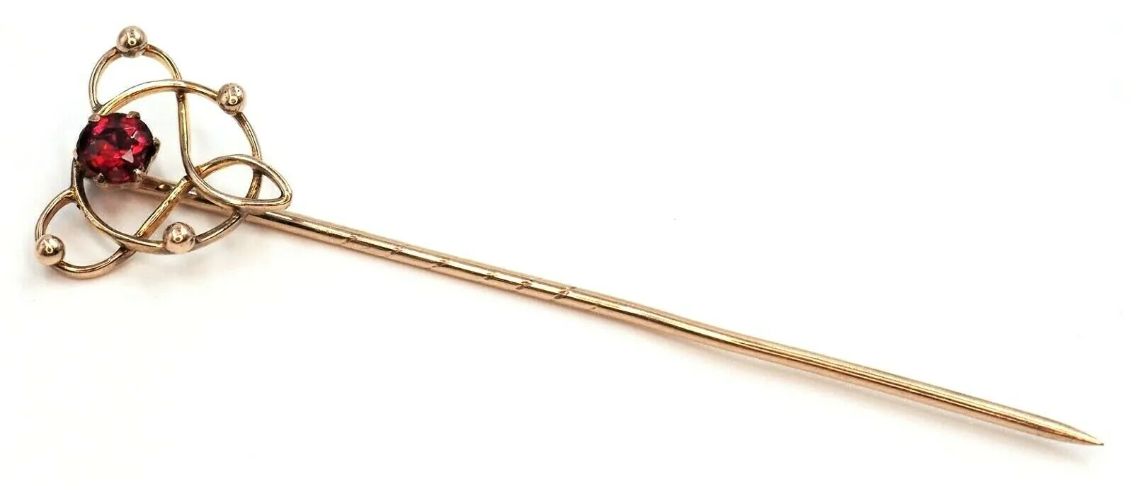 Vintage 9ct Yellow Gold Garnet Pin/Brooch