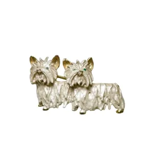 Vintage Twin Scottie Dog Brooch