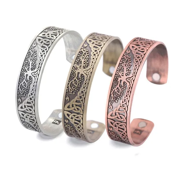 Vintage Viking Bangles, Tree of Life/ Runes/ Odin's Symbol