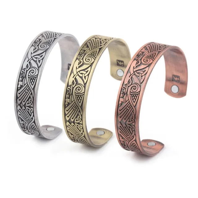 Vintage Viking Bangles, Tree of Life/ Runes/ Odin's Symbol