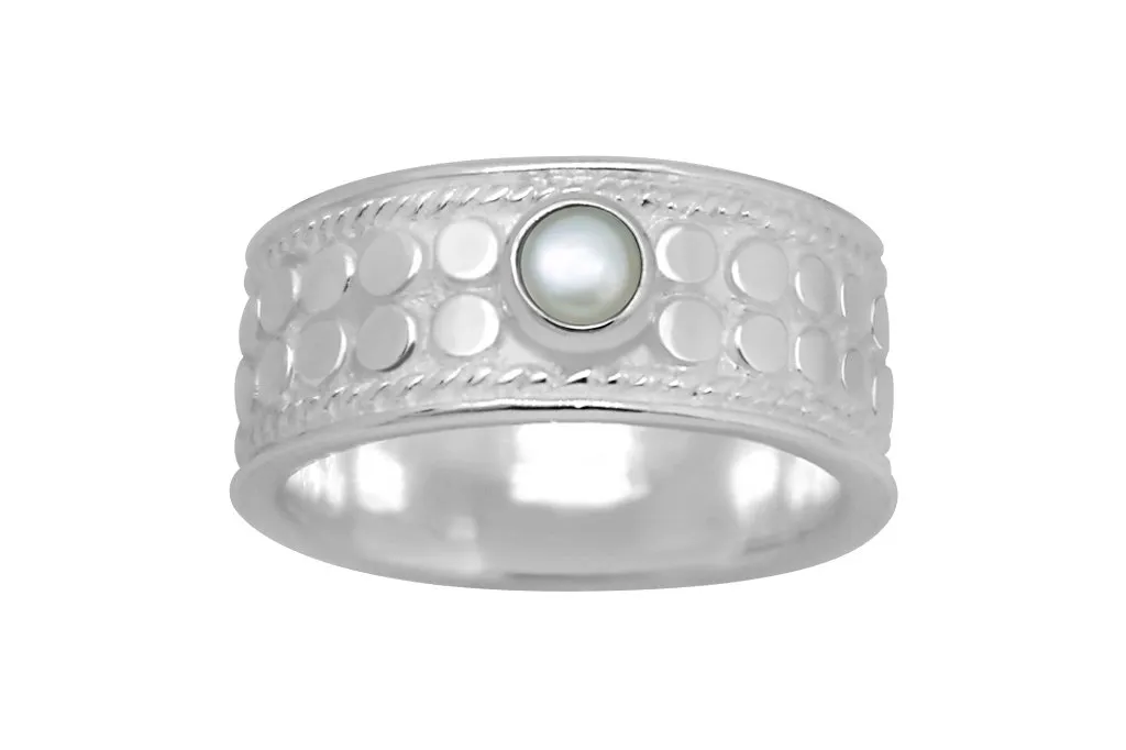 White Silver Apollo Ring