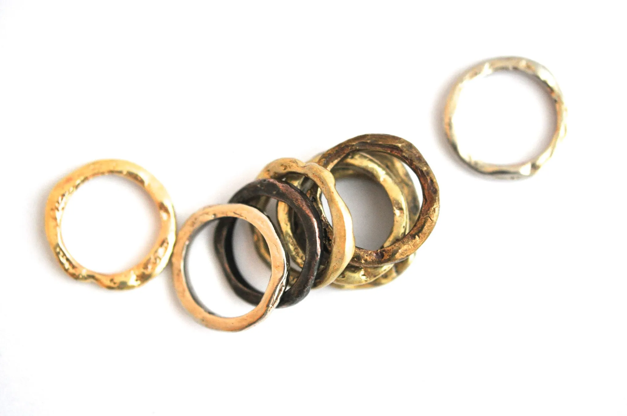 wholesale/ring/organic edge bone ring choice of metals