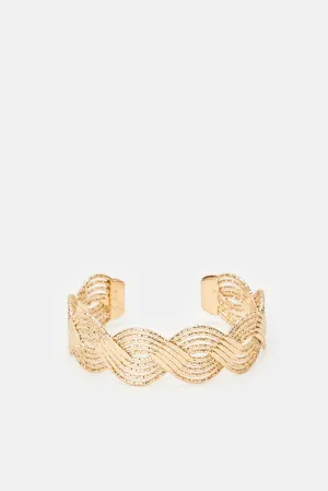 Women Gold Embellished Bracelet Cuff