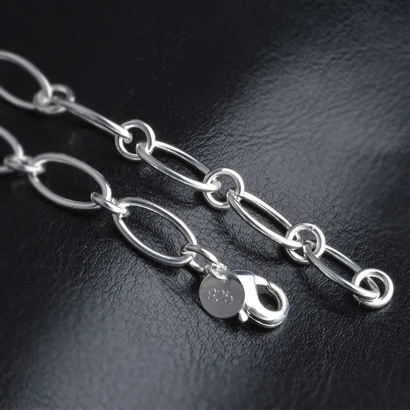 Women's Sterling Silver Geometric Chain Bracelet by Aravant